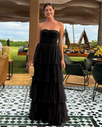 A-Line Tulle Prom Dress Long Prom Dresses