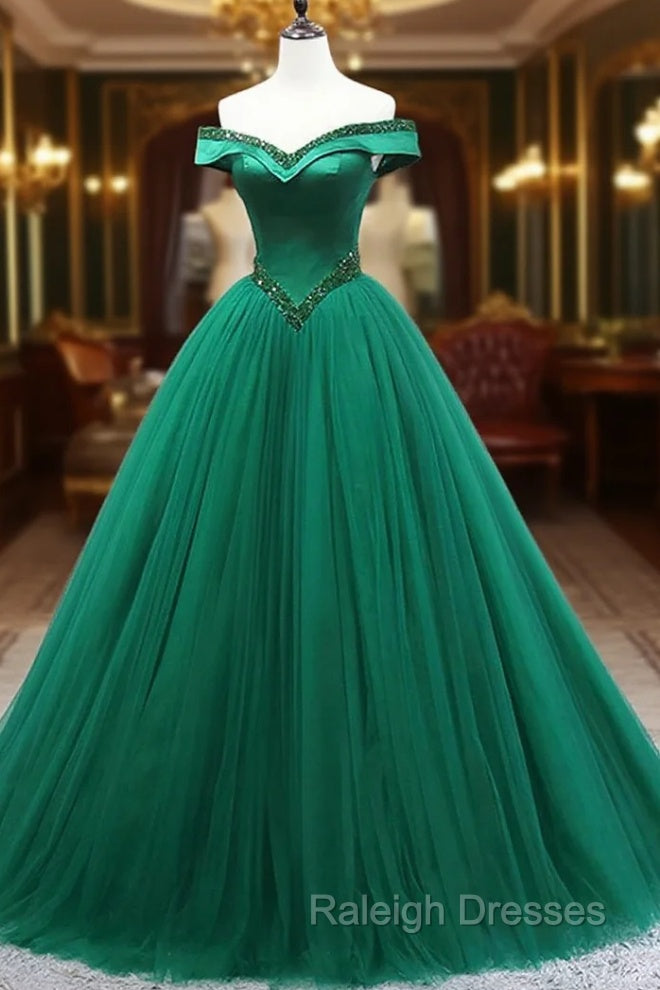 Dark Green Princess Long Formal Dress Green Party Dress Sweet 16 Dress prom dresses shops Main image
