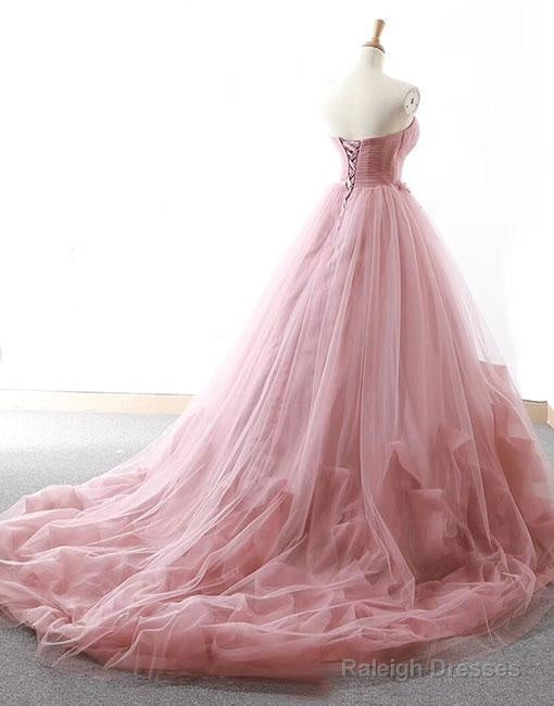 Dark Pink Sweetheart Gorgeous Formal Gown, Pink Tulle Party Dresses, Prom Dresses Secondary image