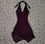 Dark Purple Halter Short Vintage Prom Dresses Cocktail Dresses