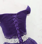 Dark Purple Tulle Long Prom Dress Beautiful Junior Prom Dresses