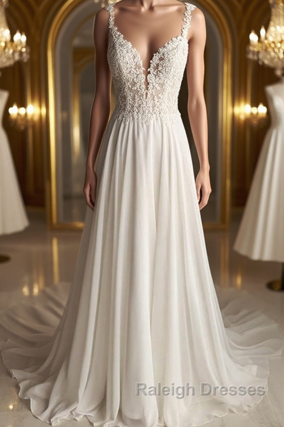 Deep V Neck White Lace Long Prom Dresses Long White Prom Dresses White Lace Prom Dresses White Bridesmaid Dresses