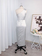 Designer Ruffles Sleeveless One Shoulder Asymmetrical Bridesmaid Dress