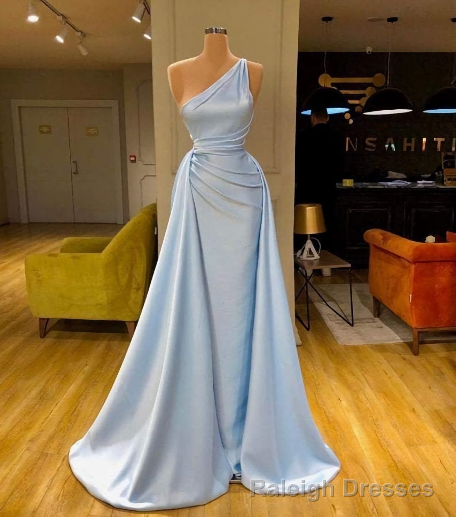 African Silk Wedding Dress, African Mermaid Wedding Dress, Satin Wedding Dress, Custom Wedding Reception Dress, Silk Prom Dress Main image