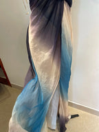 Dreamy Gradient Mermaid Halter Neck Beaded Chiffon Long Formal Prom Dress