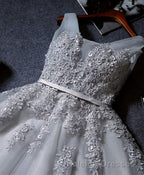 Cute A Line Tulle Lace Short Prom Dresses Homecoming Dresses