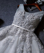 Cute A Line Tulle Lace Short Prom Dress, Homecoming Dress