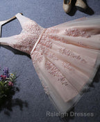 Cute A Line Tulle Lace Short Prom Dresses Homecoming Dresses