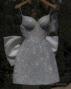 Elegant 17Th Birthday Dresses Shiny Birthday Outfits With Bowknot