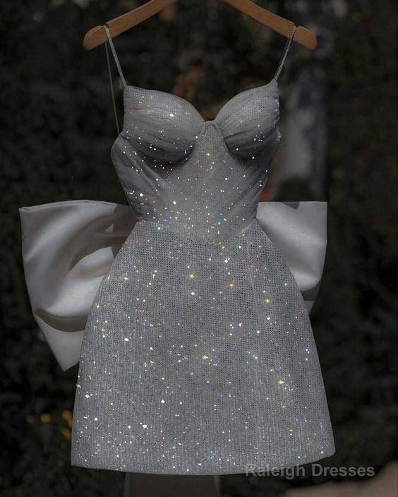 Elegant 17Th Birthday Dresses Shiny Birthday Outfits With Bowknot