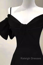 Elegant A Line Black Long Prom Dresses Formal Evening Dress