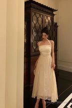 Elegant A Line Halter White Lace Prom Dresses Birthday Outfits Evening Gown