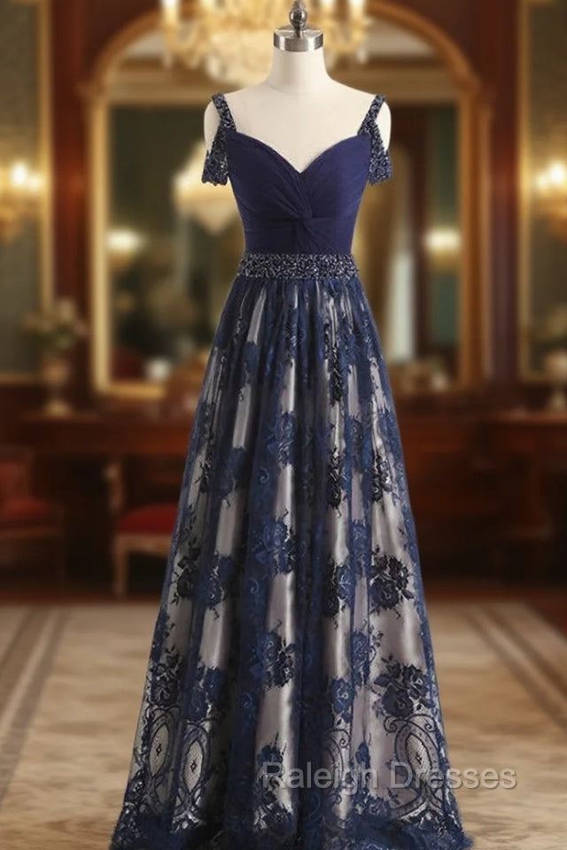 Elegant A-line Long Evening Dress Beads Sash Straps Zipper Back Prom Celebrity Dresses Main image