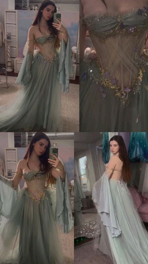 Elegant A-Line Off The Shoulder Floor-Length Tulle Long Sleeves Prom Dresses Prom Dress