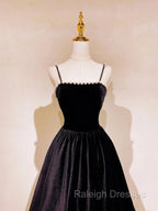 Elegant A-Line Spaghetti Straps Sleeveless Backless Long Prom Dresses With Beading