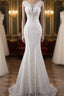 Elegant And Noble Lace Sleeveless Speaker/Mermaid And Floor Length Wedding Dress