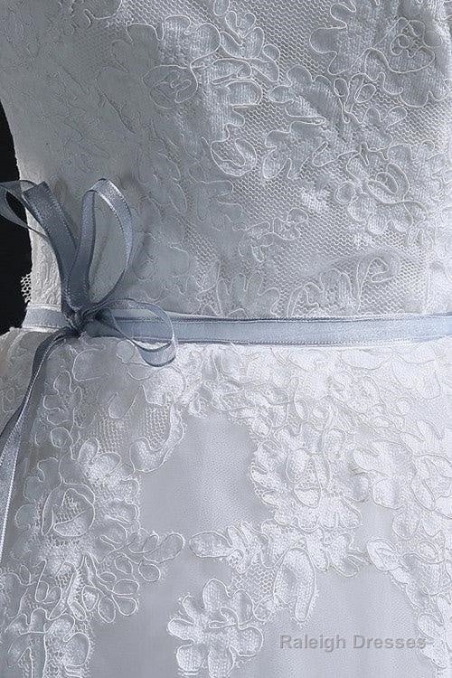 Elegant Ball Gowns Bateau Long Tulle Wedding Dresses With Lace