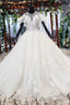 Elegant Ball Gowns Big Wedding Dress Appliques Bridal Dresses With Short Sleeves
