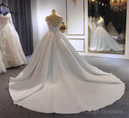 Elegant Ball Gown Ivory Wedding Dresses Off The Shoulder Lace Bridal Wear