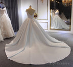 Elegant Ball Gowns Ivory Wedding Dress Off The Shoulder Lace Bridal Wear