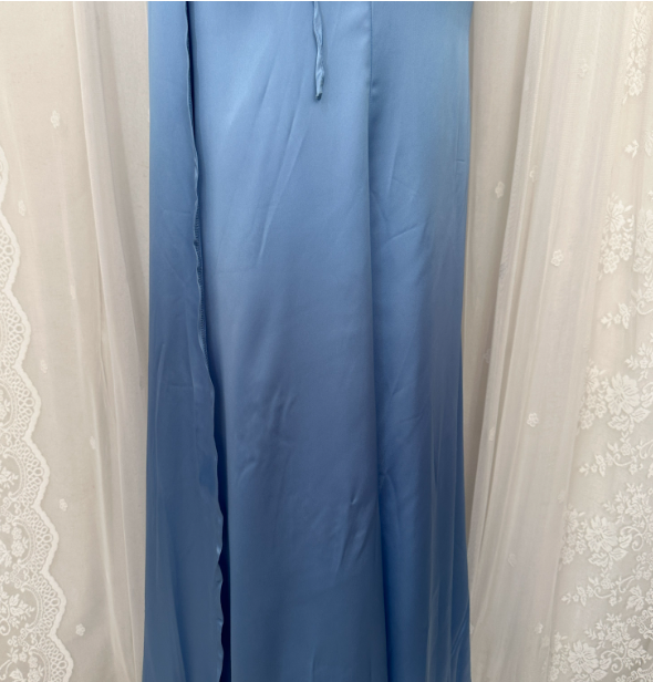 Elegant Blue Mermaid One-Shoulder Sequin Beaded Long Formal Prom Dress