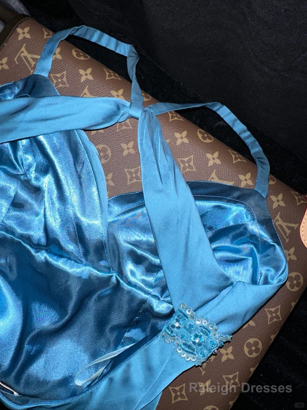 Elegant Blue Sweetheart Neck Bodycon Dress Satin Backless Prom Dress Formal Evening Dress