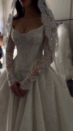 Elegant Bridal Dresses Ball Gowns Off The Shoulder White Lace Wedding Dress Minimalist Bridal Gown