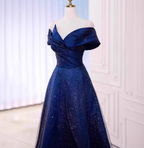 Elegant Burgundy Off-The-Shoulder A-Line Satin Tulle Long Formal Prom Dress