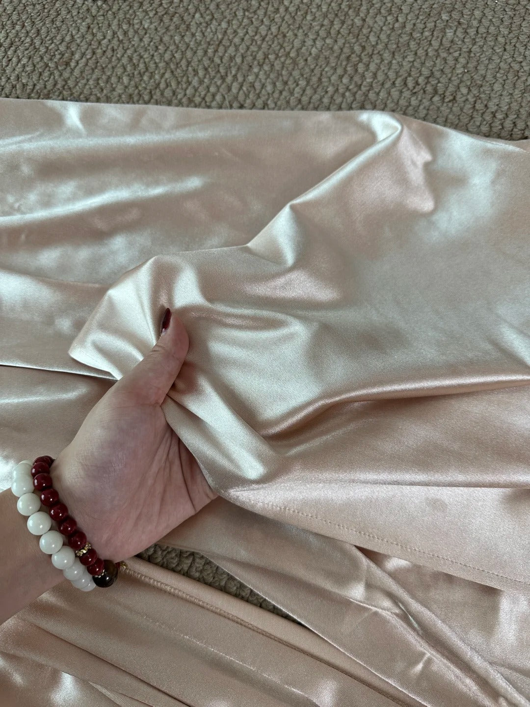 Elegant Champagne Mermaid Trailing Strapless Satin Long Formal Prom Dress