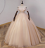 Elegant Champagne One-Shoulder Tulle Long Ball Gown Prom Dress Sweet 16 Dress