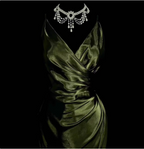 Elegant Dark Green Spaghetti Strap V-Neck Ruched Satin Long Formal Prom Dress