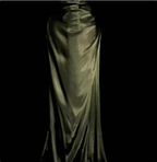 Elegant Dark Green Spaghetti Strap V-Neck Ruched Satin Long Formal Prom Dress
