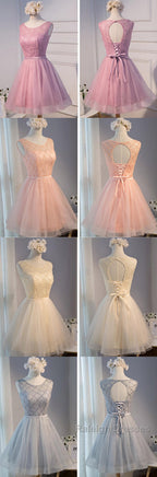 Elegant Diamond Beads  Lace Organza Sleeveless Scoop Neckline Lace Up Back For Teen Lovely Homecoming Dress