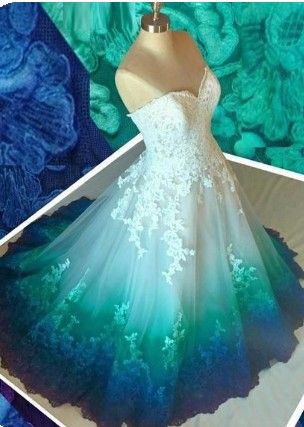 Colorful Ombr¨¦ Wedding Dresses Ball Gowns