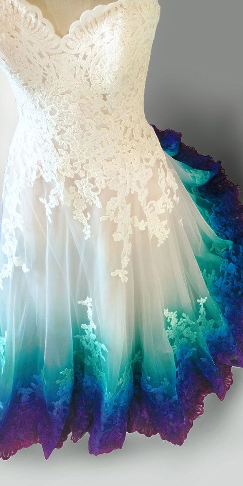 Colorful Ombr¨¦ Wedding Dresses Ball Gowns