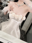 Elegant French Style Tube Top Three-Dimensional Flower One Shoulder Satin A-Line 17Th Birthday Homecoming Dress