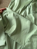 Elegant Green Slim Fit Halter Backless Ruffle Satin Formal Prom Dress