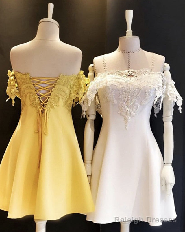 Elegant Homecoming Dress Lace Off Shoulder Secondary image