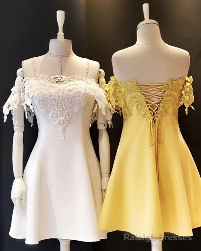 Elegant Homecoming Dress Lace Off Shoulder Main image
