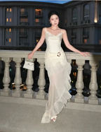 Elegant Ivory Straps Sheath Vintage Long Prom Dresses