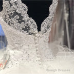 Elegant Lace Embroidery V-Neck Organza Ruffles Ball Gowns Quinceanera Dresses
