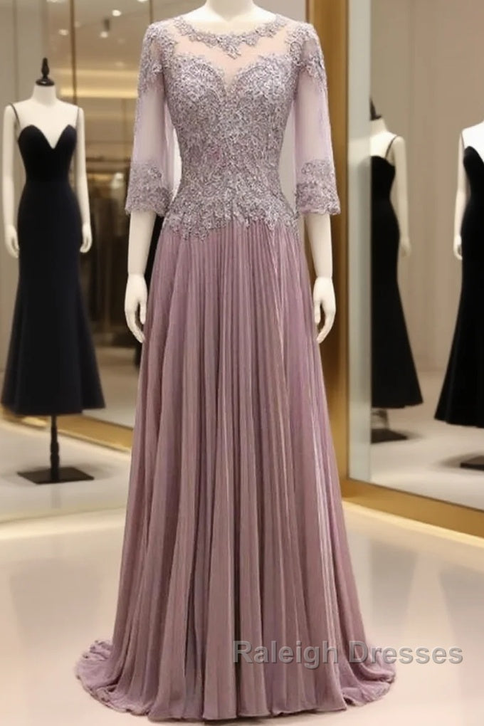 Elegant Lace Jewelry Collar With 3/4 Sleeves Mother Of The Bride Dresses Main image