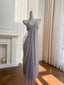 Elegant Light Purple Strappy V-Neck Chiffon Long Formal Prom Dress