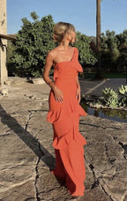 Elegant Mermaid Long One Shoulder Formal Prom Dress 22Th Birthday Outfits