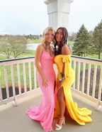 Elegant Mermaid Sequin Pink Prom Dress Long Prom Dresses