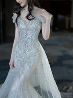 Elegant Mermaid Strapless Long Prom Dresses