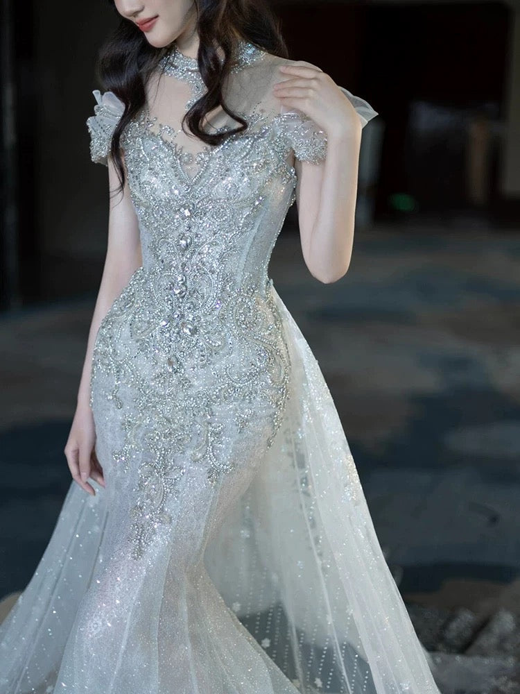 Elegant Mermaid Strapless Long Prom Dresses
