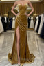 Elegant Mermaid Sweetheart Neck Velvet Long Prom Dress Strapless Formal Evening Gown