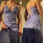 Classy Spaghetti Straps Chiffon Long Prom Dress