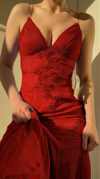 Classy Spaghetti Straps Chiffon Long Prom Dress